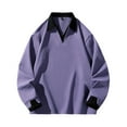 thumbnail image 1 of Rggeeun Mens Sweatshirts Stand Collar Casual Sweater Pullover Autumn Winter Fashion Outer Layer Top For Daily Street Loose Casual, 1 of 4