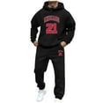 thumbnail image 1 of Rggeeun Mens Sweatsuit 2 Piece Set Hoodies And Sweatpants Sets 2025 Comfortable Relaxed Fit Casual Jogging Gym Sweat Suits Fall Winter Streetwear, 1 of 4