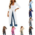 thumbnail image 1 of Rggeeun Oversized Cardigan Sweaters for Women Fall Cardigans Open Front Long Sleeve Coat Button Down Lightweight V Neck Outerwear Evening Party Classic,White,XL, 1 of 4