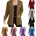 thumbnail image 1 of Rggeeun Oversized Cardigan Sweaters for Women Fall Cardigans Open Front Long Sleeve Knit Tops Casual Clothes with Pockets Outdoor Wear Leisure,Beige,L, 1 of 6