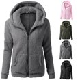 thumbnail image 1 of Rggeeun Oversized Cardigan for Women Fall Cardigans Long Sleeve Zip Up Outerwear Hooded Thermal Clothes with Pockets Evening Party Classic,Gray,3XL, 1 of 3
