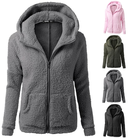 Rggeeun Oversized Cardigan for Women Fall Cardigans Long Sleeve Zip Up Outerwear Hooded Thermal Clothes with Pockets Evening Party Classic,Gray,3XL