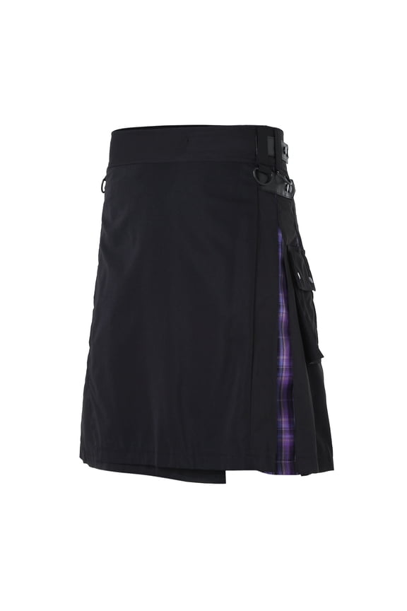 Scottish Kilts For Men Fashion Casual Scottish Style Plaid Contrast Pocket Pleated Skirt Fashion