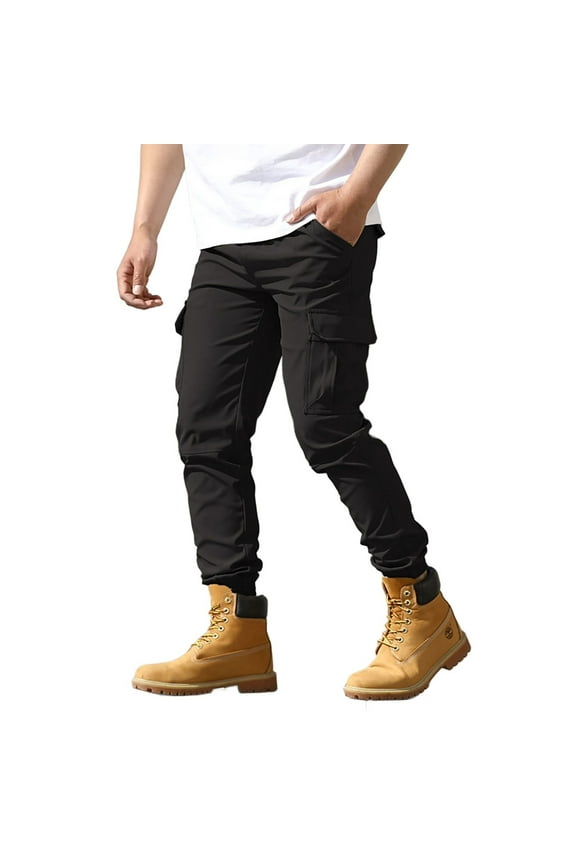 Sweatpants For Men Casual Pants Loose Fit Joggers For Outdoor Sports Comfortable Stretch Solid Color Sweatpants With Ankles Year Round Wear Classic