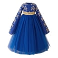 thumbnail image 1 of Rggeeun Toddler Elegant Girls Party Dress Abaya Gown For Celebration Evening Attire Trendy Casual O-Neck Sundress, 1 of 9
