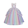 thumbnail image 1 of Rggeeun Toddler Girls Casual Fashion Princess Wedding Prom Dresses Boho O-Neck Sundress, 1 of 4