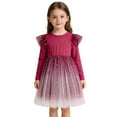 thumbnail image 1 of Rggeeun Toddler Girls Party Dress Fashion Starry Puff Sleeve Gown For Little Girls Formal Occasion Cute Casual O-Neck Sundress, 1 of 8