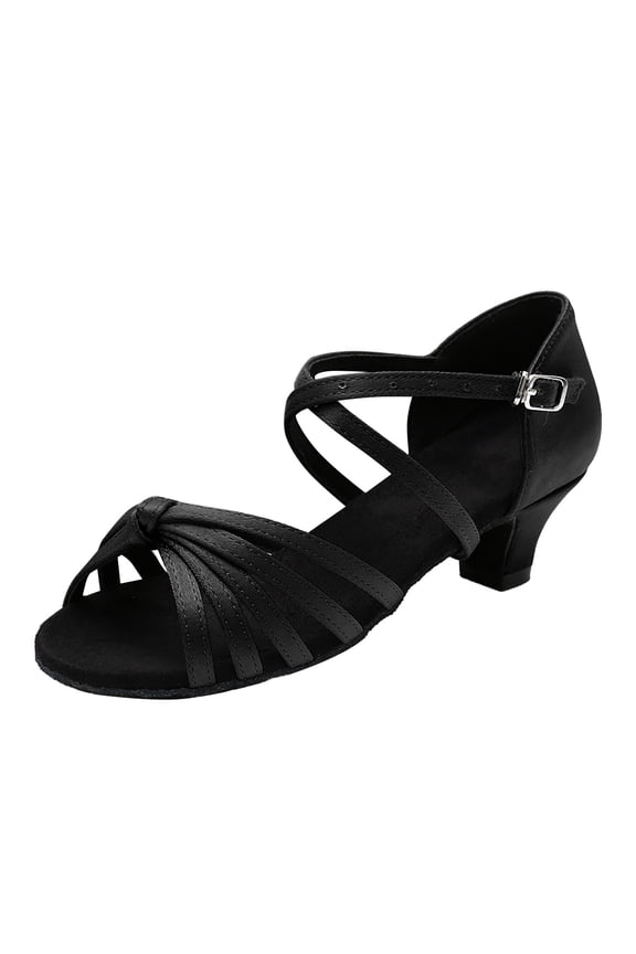 Toddler Girls Sandals Solid Color Wedge High Heel Narrow Non- Comfort Insole Huarache -On For Summer Vacation Leisure Shoes,Black,3-3.5 Years