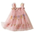 thumbnail image 1 of Rggeeun Toddler Girls Sleeveless V-Neck Embroider Princess Dress Dance Party Floral Tulle Dresses Clothes Birthday Casual Sundress, 1 of 8