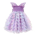 thumbnail image 1 of Rggeeun Toddler Girls Sparkly Dress Fairy Sleeveless Party Tutu With Star Sequins And Bow Lovely Casual O-Neck Sundress, 1 of 7