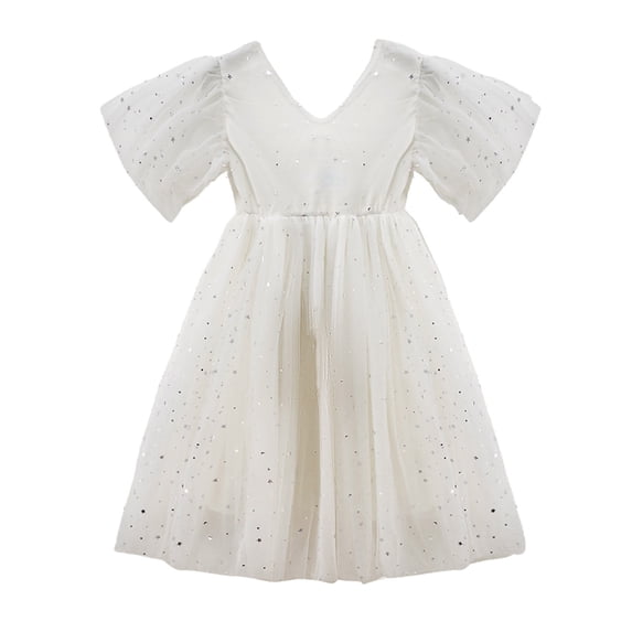 Rggeeun Toddler Kids Children Long Dresses Star Printed Casual Dress Big Girl Clothes Summer Sleeveless Dress Leisure O-Neck Sundress