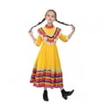 thumbnail image 1 of Rggeeun Toddler Mexican Girl Long Sleeve Multicolor Halloween Princess Dress Dance Party Dresses Clothes Breathable Casual O-Neck Sundress, 1 of 3