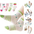 thumbnail image 1 of Rggeeun Toddler Socks Cute Socks Cartoon Animal Graphic Cotton Socks Boys Girls Soft Breathable Socks Fall Winter Travel Party Lovely,Multicolor,9-12 Years, 1 of 4