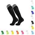 thumbnail image 1 of Rggeeun Womens Socks Knee High Socks Graphic Soft Breathable Running Socks Fall Winter Party Trendy,Black,L, 1 of 4