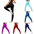 thumbnail image 1 of Rggeeun Yoga Pants Women Stretchy High Waisted Athletic Tight for Summer Solid Color with Fitness Cycling and Seamless Leggings Everyday Wear Fashion Bottoms,Black,M, 1 of 8