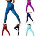 thumbnail image 1 of Rggeeun Yoga Pants Women Stretchy High Waisted Athletic Tight for Summer Solid Color with Fitness Cycling and Seamless Leggings Training Cozy Bottoms,Blue,M, 1 of 8