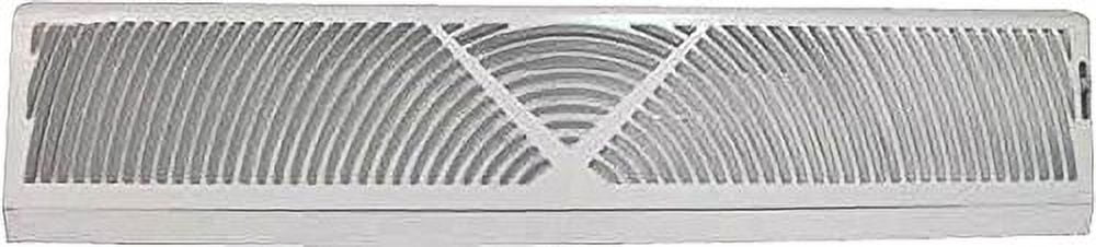 Worldwide Sourcing BB-24W Baseboard Register, 24 in W x 4-1/2 in H Duct Opening, Steel, White