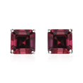thumbnail image 1 of Rhapsody Asscher Cut AAAA Rubellite 2.40 ctw Solitaire Stud Earrings in 950 Platinum Gifts, 1 of 5
