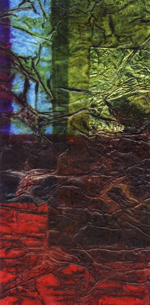 Rhapsody of Colors 56 Abstract art (Mixed Media) Canvas Art - Elisabeth Witte Design Pics (20 x 44)