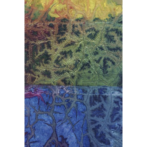 Rhapsody of Colors 57 Abstract art (Mixed Media) Canvas Art - Elisabeth Witte Design Pics (24 x 38)