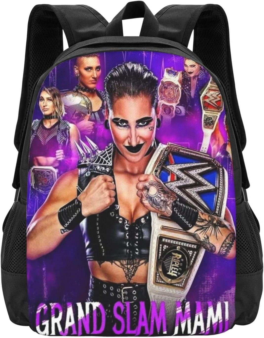 Rhea Ripley Backpack Cartoon Lightweight Daypack Multi-Function Casual ...