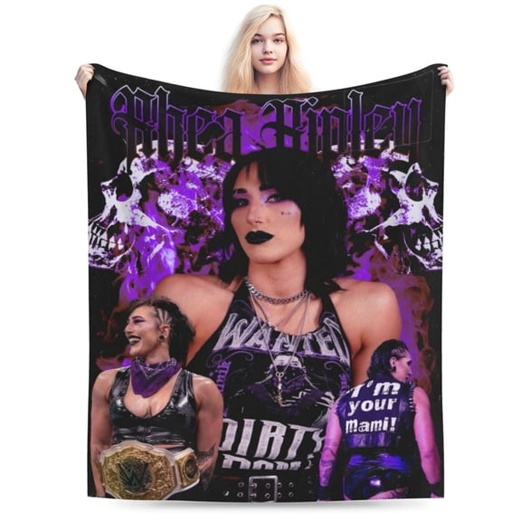 Rhea Ripley Boys Girls Blanket Super Soft Cozy Warm Plush Throw Blanket, Lightweight Fuzzy Flannel Blankets for Couch Sofa Bed Travel and Camping Gifts 40"X30"