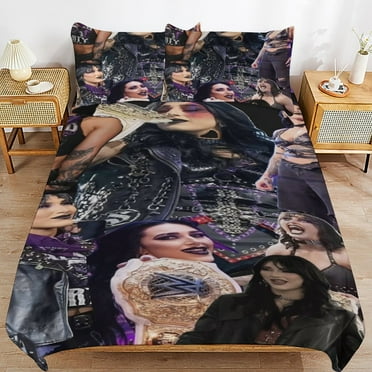 Rhea Ripley Duvet Cover Set 3 Pieces, Ultra Soft Comfortable Graphics Printed Comforter Quilt Cover with Zipper Closure, Bedding Sets Room Decor (1 Duvet Cover 86"x70" + 2 Pillowcases)