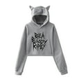 thumbnail image 1 of Rhea Ripley Hoodie Cat Ear Fashion Street Trend Women's Short Hoodie Sportswear, 1 of 2