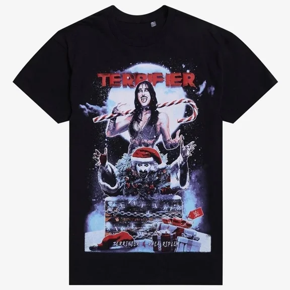 Rhea Ripley Horror Holiday Unisex Short Sleeve Tee S-2XL ,Black Color,Size L