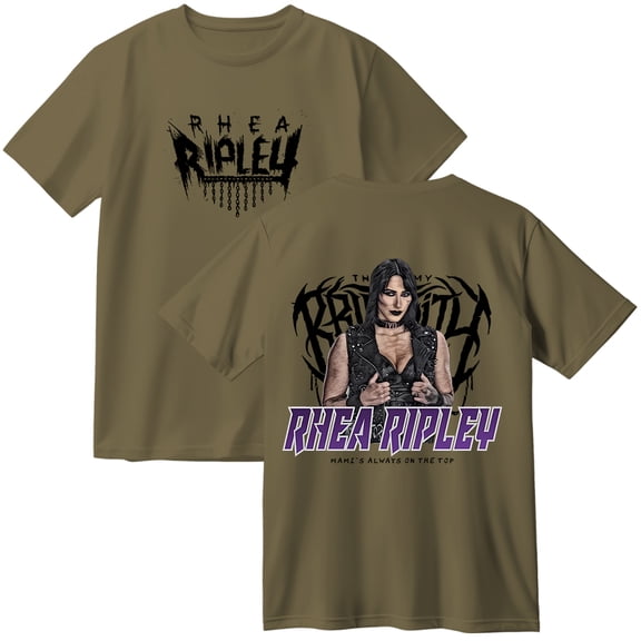 Rhea Ripley Merch Cotton T-Shirt Women Men Casual Crewneck Short Sleeve Tee