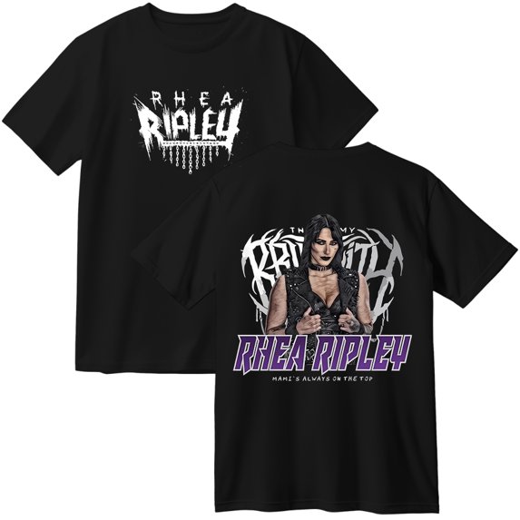 Rhea Ripley Merch Cotton T-Shirt Women Men Casual Crewneck Short Sleeve Tee
