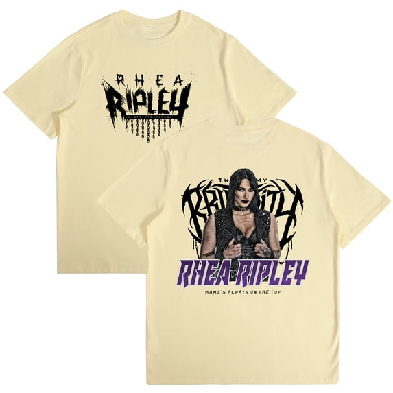 Rhea Ripley Merch Cotton T-Shirt Women Men Crewneck Casual Short Sleeve Tee