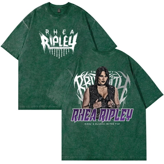 Rhea Ripley Merch Cotton T-shirt washable T-shirt unisex fashion short sleeved round neck T-shirt