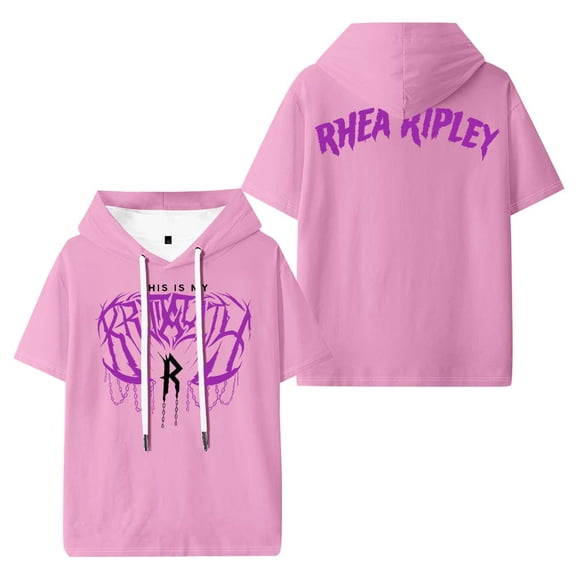 Rhea Ripley Merch Hooded T-Shirts Women Men Short Sleeve Tee Casual Fashion Clothes