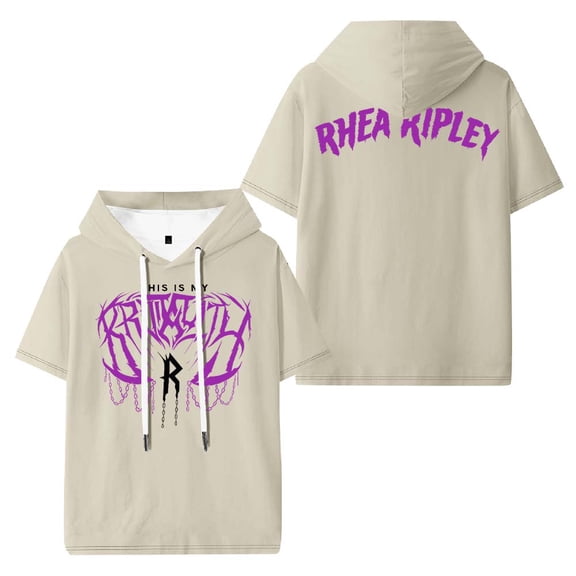 Rhea Ripley Merch Hooded T-Shirts Women Men Short Sleeve Tee Casual Fashion Clothes