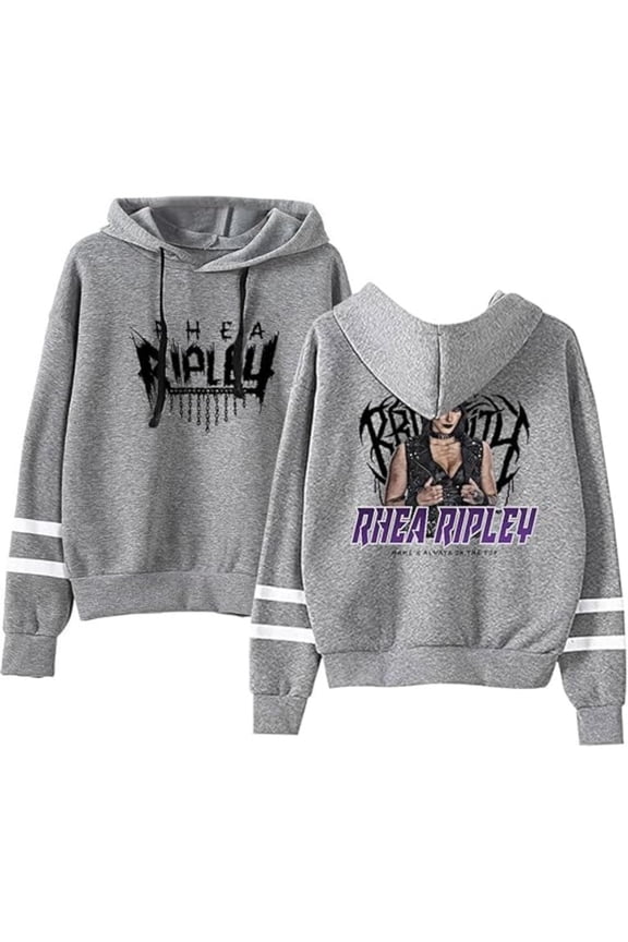 Rhea Ripley Merch Hoodie Pocketless Parallel Bars Sleeve Unisex Casual Sweatshirts