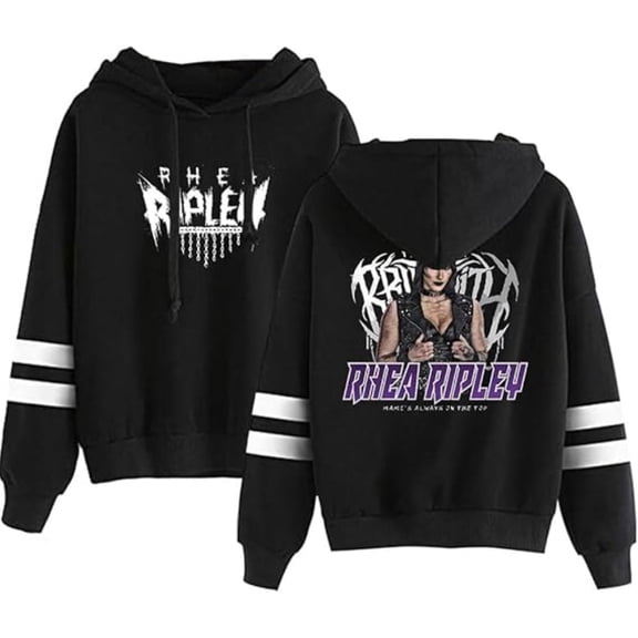 Rhea Ripley Merch Hoodie Pocketless Parallel Bars Sleeve Unisex Casual Sweatshirts