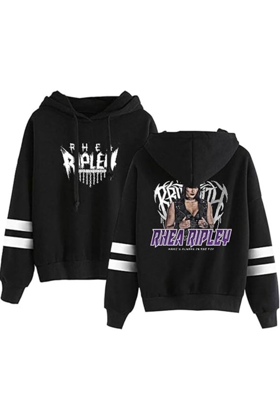 Rhea Ripley Merch Hoodie Pocketless Parallel Bars Sleeve Unisex Casual Sweatshirts