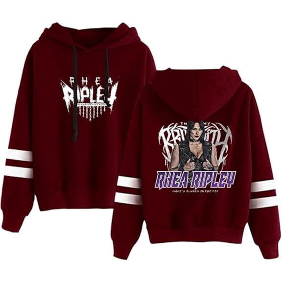 Rhea Ripley Merch Hoodie Pocketless Parallel Bars Sleeve Unisex Casual Sweatshirts