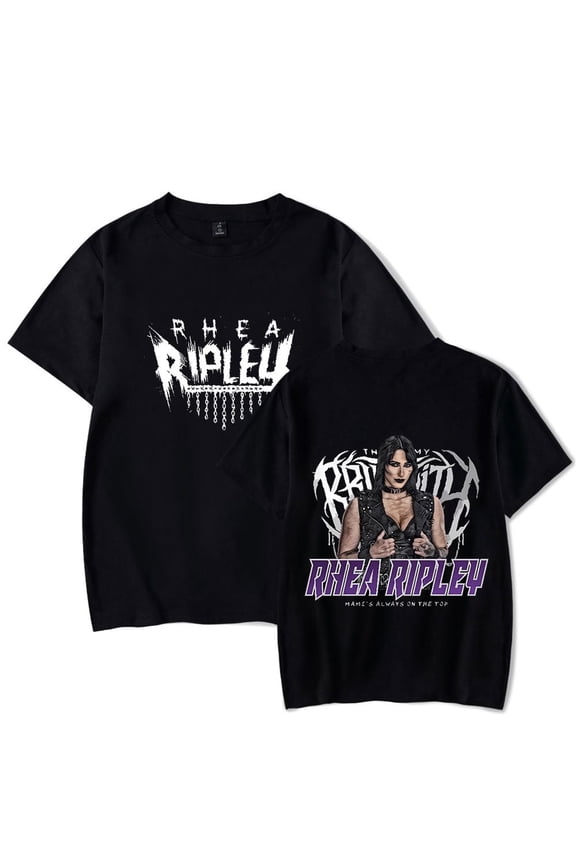 Rhea Ripley Merch New Logo T-Shirt Summer Streetwear Harajuku Tshirt Shirt Short Sleeve