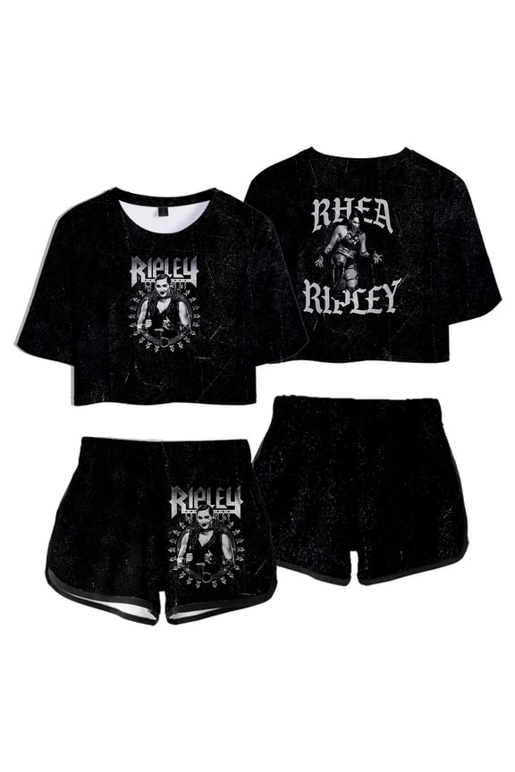 Rhea Ripley Merch Shirt Vintage Crop Top T-Shirt Fashion O-Neck Tops Oversize Tshirt Fashion Women Tee Y2k Top