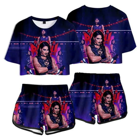 Rhea Ripley Merch Shirt Vintage Crop Top T-Shirt Fashion O-Neck Tops Oversize Tshirt Fashion Women Tee Y2k Top