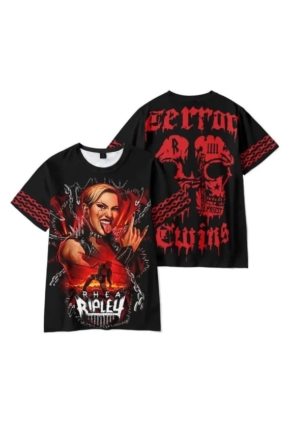 Rhea Ripley Merch Vintage men's and women's shirts, outdoor fashion, pure cotton T-shirt, y2k top