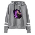 thumbnail image 1 of Rhea Ripley Parallel striped sleeveless men's and women's casual retro long sleeved hooded sweatshirt, 1 of 2