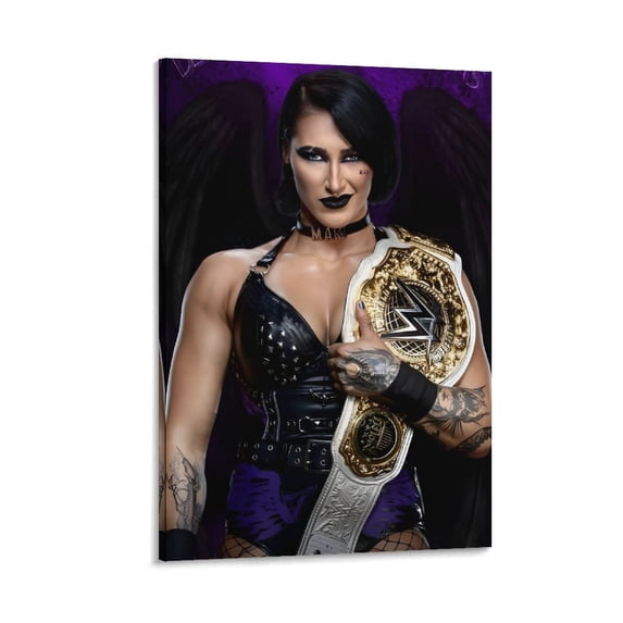 Rhea Ripley Poster, Canvas Wall Hanging Art Painting, Artwork Print for Home Decor Bedroom Living Room Dorm, Frame