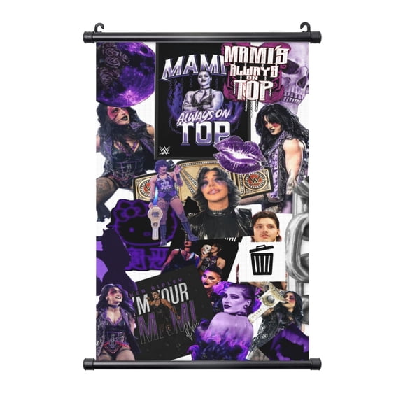 Rhea Ripley Poster Plastic Shaft Wall Hanging Banner Painting Canvas Artwork Wall Art Scroll Hanger Decor For Home Office 16"X24"