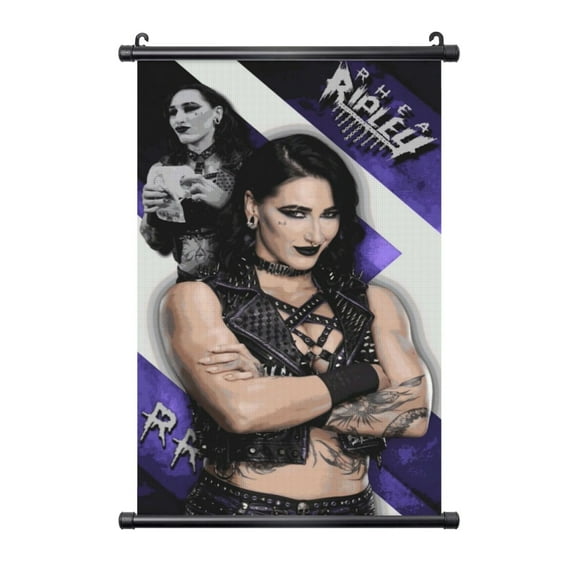 Rhea Ripley Poster Plastic Shaft Wall Hanging Banner Painting Canvas Artwork Wall Art Scroll Hanger Decor For Home Office 20"X30"