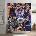 thumbnail image 1 of Rhea Ripley Shower Curtain Cartoon Art Bath Shower Curtains with 12 Hooks, Waterproof Washable Polyester Bathroom Home Decor Set 72x72 Inch, Iron, 1 of 8