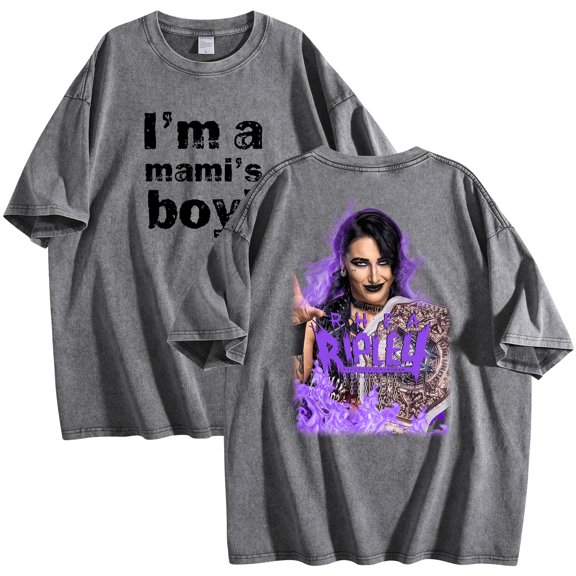 Rhea Ripley T-Shirt Cotton Wash Tee Merch Women Men Short Sleeve Crewneck Tee