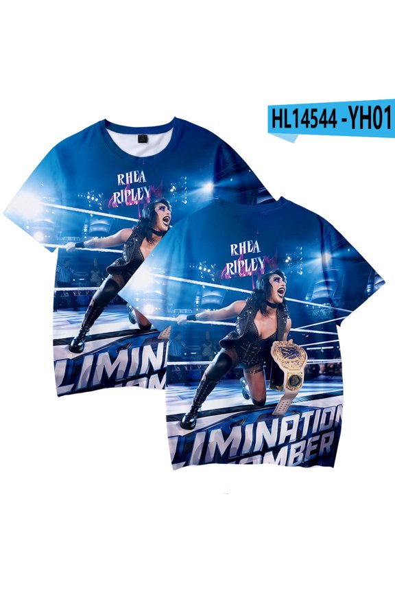 Rhea Ripley T-Shirt Merch Summer For Women/Men Unisex Short Sleeve Tshirt Tee Fashion Streetwear Top